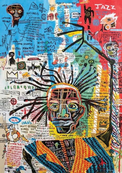 topcat77: Jean-Michel Basquiat - SEESelf | Basquiat art, Art inspiration, Psychedelic art Jm Basquiat, Jean Michel Basquiat Art, Roll A Dice, Basquiat Paintings, Posters Bedroom, Living Room Posters, Basquiat Art, Bedroom Painting, Abstract Expressionist Art