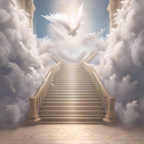 Heaven Background, Heaven Artwork, Heaven Pictures, Heaven Wallpaper, Stairs To Heaven, مريم العذراء, Church Backgrounds, Church Media Design, Heaven's Gate