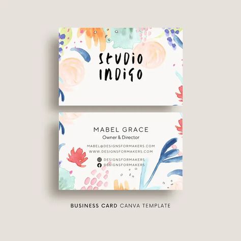 Stand out from the crowd with our Canva Business Card Template featuring modern botanical watercolor art. Impress your clients with a touch of nature and elegance. #BusinessCard #BotanicalArt #WatercolorDesign #CreativeBusiness #ProfessionalCards #CanvaTemplate #ElegantDesign #BusinessBranding #UniqueBusinessCards #BotanicalInspiration #NatureInspired Watercolor Business, Etsy Shop Branding, Canva Business, Watercolor Business Cards, Etsy Branding, Visiting Card Design, Artist Business Cards, Modern Botanical, Artist Logo