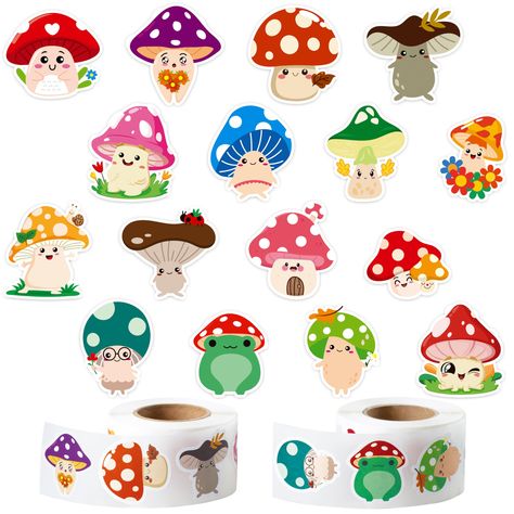 PRICES MAY VARY. What You Get: Package includes 1000pcs mushroom theme stickers in 16 different designs, sufficient quantity can easily meet your decorations needs. Sticker Size: Each sticker is about 1.5*1.3 inches, great for embellishing birthday invitations, party favors, and gift wrapping, adding a touch of whimsy and charm to any occasion. Quality Material: Our stickers are made of quality self-adhesive paper, easy to peel off from the roll, and reusable without residue. Mushroom Theme: Our Mushrooms Stickers, Water Bottle Decor, Mushroom Theme, Mushroom Frog, Hallway Displays, Cartoon Mushroom, Preschool Classroom Decor, Cute Mushroom, Bottle Decor