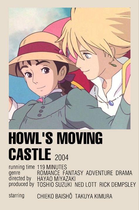 How's Moving Castle, Howl's Moving Castle Poster, Studio Ghibli Poster, Anime Suggestions, Film Posters Minimalist, Poster Anime, Howl's Moving Castle, Anime Printables, Anime Watch