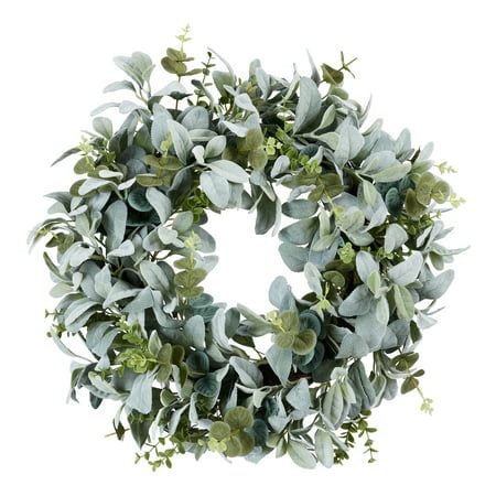 Old Window Projects, Lamb's Ear, Lambs Ear Wreath, Pretty Wreath, Walmart Finds, Artificial Wreath, Fall Front Porch, Fall Outdoor Decor, Different Holidays