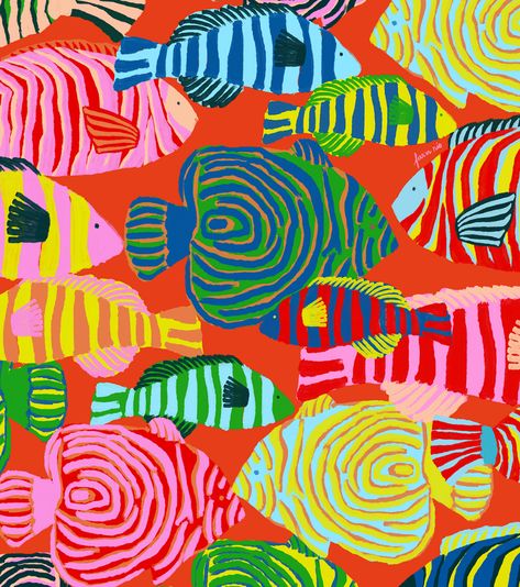 Prints for Farm Rio High Summer 23 :: Behance Andy Warhol Pop Art, Block Painting, Cute Desktop Wallpaper, Outdoor Banners, Farm Rio, Surface Pattern Design, Surface Pattern, Art Techniques, Art Sketchbook