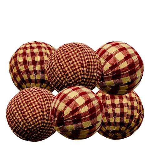 PRICES MAY VARY. BURGUNDY TAN RAG BALLS Set of 6 Bowl Fillers 2.25" Plaid Farmhouse Craft - By OVALTIN Set of Six Burgundy and Tan Rags Balls 2.25" Diameter ~ Approximately Made from styrofoam balls covered with fabric. Perfect for placing in a dough bowl, or glass cylinder for a wonderful country, farmhouse accent. Colors: Burgundy and TanUS shipping only Thank you for looking and enjoy shopping in our store. Rag Balls, Jar Fillers, Primitive Fabric, Farmhouse Crafts, Prim Decor, Primitive Gatherings, Christmas Ornament Pattern, Primitive Decorating Country, Primitive Crafts