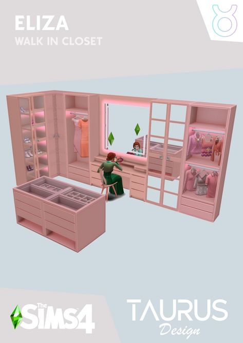 Eliza Walk In Closet | Patreon Ts4 Furniture Cc Clutter, Sims Walk In Closet, Ikea Cc Sims 4, Sims 4 Cc Retail Clutter, Sims 4 Murphy Bed Cc, Sims 4 Cc Furniture Clutter Patreon, Sims 4 Glam Furniture Cc, Sims 4 Cc Circle Bed, Sims 4 Cc Build And Buy