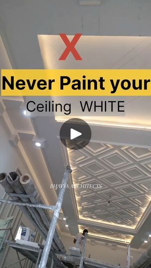 1.1K views · 1.7K reactions | Choosing the right false ceiling color can transform your space! 🌟 Light tones for an airy feel. Harmonize your space with perfect hues that enhance ambiance and style. 🏡  . . . . . .  #InteriorDesign #FalseCeiling #HomeDecor #architecturaldesign #instagood #trend #trendingreels #instadaily #hapur #archimemes #designinspiration #architectsofig #decorinspo  . . . . [Architect near me, Architecture, home decor, 3d elevation design, interior design, trending, viral reels, instagram, pinterest, vastu, kitchen, design, bedroom design, home design, modern homes, minimalistic, hapur, ghaziabad, noida , Delhi , false ceiling, white color paint] | BHAVYA ARCHITECTS | Arjun · Jane Jana (Give It All Away) False Ceiling Colours Paint, Trending Ceiling Designs, False Ceiling Paint Color Ideas, False Ceiling Painting Ideas, Trending False Ceiling Design, Pop Ceiling Colour Combination, False Ceiling For Kitchen, False Ceiling Colour Ideas, Ceiling Colour Ideas