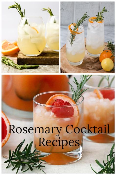 Use rosemary from the garden to create unique and delicious cocktails. You will find rosemary cocktail recipes suitable for both warm and cool weather in this list. #rosemary #cocktail #beverage #alcohol #recipes Rosemary Syrup Cocktail, Rosemary Cocktail Recipes, Simple Syrup Drinks, Rosemary Cocktail, Simple Syrup Cocktails, Rosemary Syrup, Rosemary Recipes, Rosemary Simple Syrup, Fall Cocktails Recipes