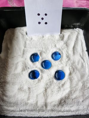 Learn with Play at home: Salt Tray Game... counting & one-to-one correspondence (",) Number Writing Activities, Numeracy Activities, Number Writing, Prek Math, Math Counting, Early Math, Math Activities Preschool, Online Blog, Math Numbers