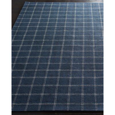 Casual Bedroom, Plaid Rug, Tamworth, Wayfair Furniture, Navy Rug, Navy Area Rug, Silver Area Rug, Blue Area, Indoor Area Rugs