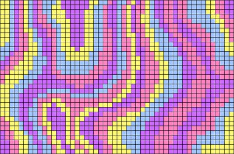 Trippy Crochet Tapestry, Pixel Art Crochet Blankets, Abstract Pixel Art, Trippy Pixel Art, Neon Pixel Art, Pixel Art Rainbow, Colorwork Knitting Patterns, Grid Patterns, Bargello Patterns