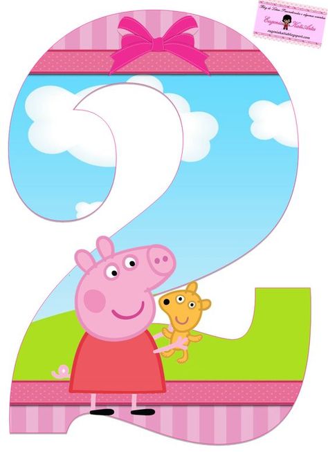 Olá!  Vou completar meus 2 aninhos e você é meu convidado especial.  Vamos comemorar esta data com muita alegria.  Papai e mamãe também conta com a sua presença. Pig Birthday Party Decorations, Peppa Pig Imagenes, Pig Birthday Theme, Peppa Pig Birthday Party Decorations, Greta Gris, Pig Birthday Cakes, Maria Victoria, Pig Birthday Party, Peppa Pig Cake