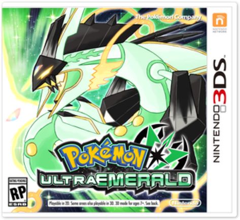 Pokemon Ultra Emerald Boxart by Deltheor on @DeviantArt Pokemon Ultra Moon, Pokemon Solgaleo, 3ds Games, Nintendo Mario Kart, 3d Pokemon, Nintendo 3ds Games, Pokemon Video Games, Pokemon Moon, Nintendo 2ds