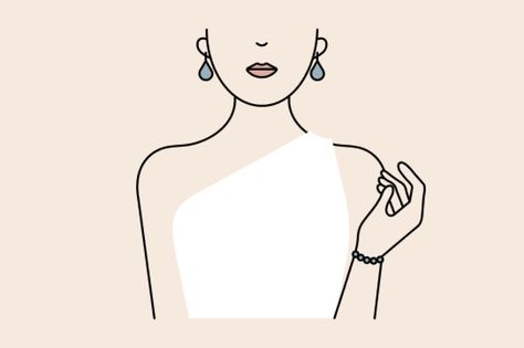 Jewelry For Dress Type, Earrings For V Neck Dress, Jewelry With High Neckline Dress, Jewelry For Deep V Dress, Jewelry For Halter Dress Neckline, Jewelry For High Neckline Dress, Jewelry For Sweetheart Neckline Wedding, What Earrings To Wear With Necklines, What Jewelry To Wear With Dress Neckline