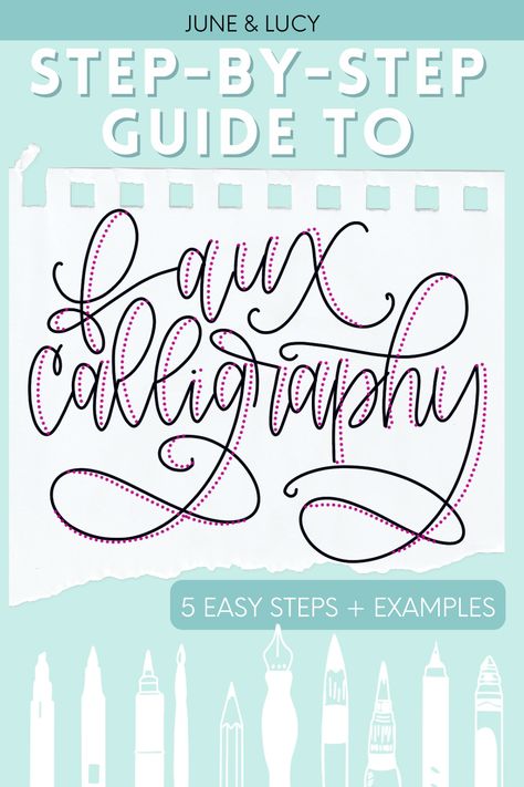 how to do faux calligraphy; how to do fake calligraphy; how to hand letter Calligraphy Alphabet Step By Step, Faux Lettering Alphabet, Fake Calligraphy Alphabet Letters, Faux Calligraphy Worksheet, Easy Script Lettering, How To Write Welcome In Style, Faux Calligraphy Alphabet Fonts, Easy Fonts By Hand Step By Step, Calligraphy Stencils Printable