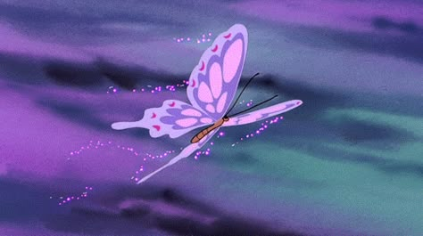 cartoon and disney afbeelding Butterfly Gif, Gif Background, Anime Butterfly, Banner Gif, 90s Anime, Aesthetic Gif, Purple Butterfly, Alternative Rock, Fan Fiction