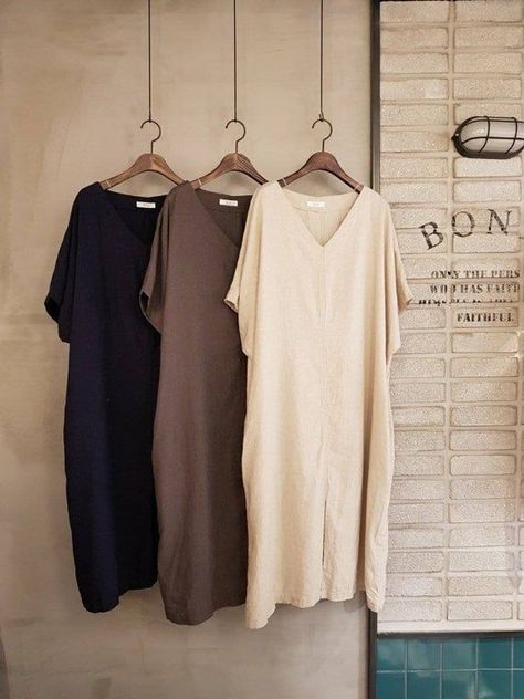 ac796a52db3f16bbdb6557d3d89d1c5adesc42121193ri Loose Fit Dress, Cotton Linen Dresses, Loose Fitting Dresses, Super Cute Dresses, Vest Fashion, Organic Linens, Fit Dress, Linen Dresses, Linen Women