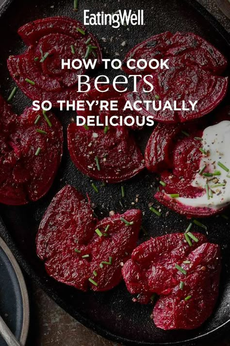 The key to cooking beets and really enjoying them is finding a way to prepare them that makes you appreciate these deliciously complex vegetables. Here, we'll show you how to cook beets and work them into recipes so you'll actually enjoy them. #cookingbasics #healthycooking #howtocook #howtocookhealthy #cookingideas #healthyrecipes Cooked Beets Recipe, Beet Recipes Healthy, Cooking Beets, Solar Oven, Fresh Beets, Beet Recipes, Roasted Beets, Cooking Basics, Veggie Side Dishes