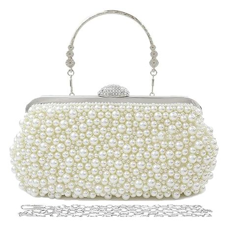 PRICES MAY VARY. ❤ Quality Evening Handbag: Ofuleo pearl evening handbags is made of superior hardware frame construction, is full of artificial pearls and dazzling rhinestone decorated, interior is glossy satin lining. ❤ PERFECT SIZE: 9.8"L x 1.7"Wx 5.1"H, adjustable 40cm and 120 cm chains . Just the right size for most needed items, such as iphone 14pro, keys, card wallet, compact mirror, lipstick and any other little items. ❤ OCCASION - Beautiful small clutch purse is perfect for Everyday use Pearl Clutch Bag, Wedding Clutch Purse, Wedding Party Bags, Fancy Purses, Beaded Clutch Purse, Pearl Clutch, Bridal Handbags, Vintage Evening Bags, Wedding Bags