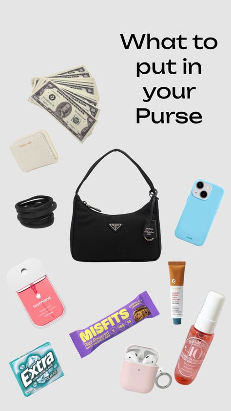 What to put in your purse Prada 2000, Purse Essentials, Chocolate Caramel, Plant Powered, School Fits, Protein Bars, Creative Play, You Bag, Creative Energy