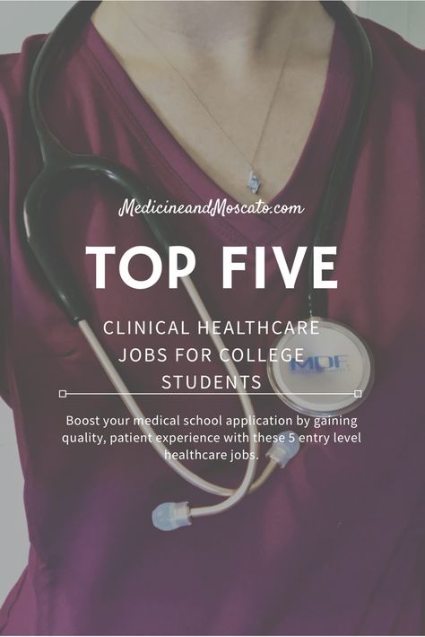 5 Ways Premeds Can Get Clinical Healthcare Experience | Medicine and Moscato Med School Prep, Jobs For College Students, Getting Into Medical School, University Tips, Medical Life, Mcat Study, Pre Med Student, Healthcare Careers, Medical Jobs