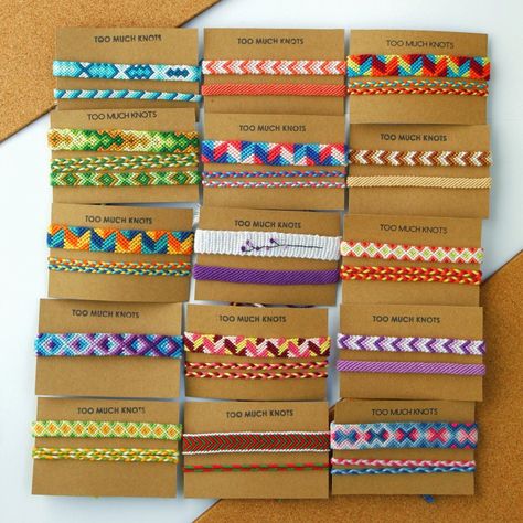 Friendship Bracelet Packaging, Resizable Hippie Friendship Bracelet, Bohemian Multi-strand Friendship Bracelets As Gift, Multicolor Bohemian Wristband For Friendship, Bracelet Friendship, Hippie Hand-strung Friendship Bracelets, Bohemian Hand-strung Friendship Bracelets, Bracelet Packaging, Cotton Bracelet