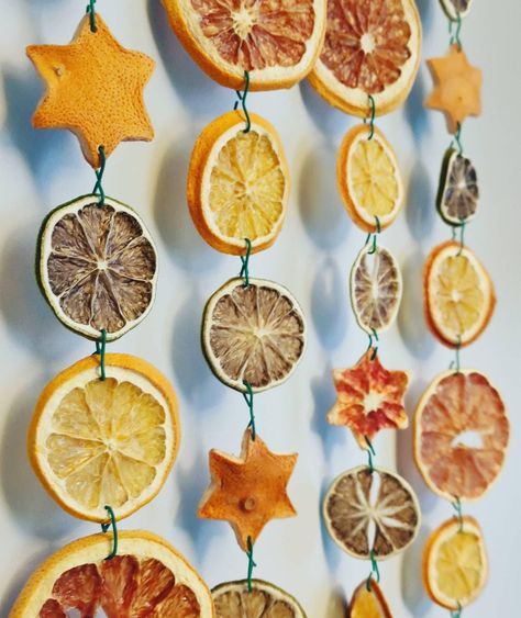 Citrus garland decoration Citrus Garland, Herbst Bucket List, Natural Christmas Decor, Natural Christmas, Garland Decor, Orange Slices, Christmas Deco, Cozy Christmas, Xmas Decorations