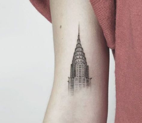 Chrysler Building Tattoo, Central Park Tattoo, Skyscraper Tattoo, Taylor Tattoo, Building Tattoo, Rain Tattoo, Central Park Manhattan, New York Tattoo, Nyc Tattoo