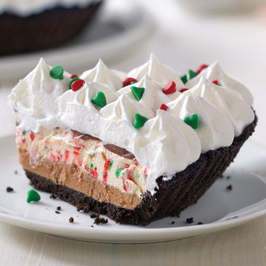 Bakers Square Candy Cane Pie Recipe, Peppermint Pie Recipe, Peppermint Pie, Candy Cane Pie, Cookie Crumb Crust, Bakers Square, Crumb Crust, Peach Pie Recipes, Homemade Pie Crust Recipe