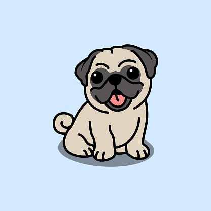 Small Pug, Pug Cartoon, Pug Tattoo, Pug Illustration, Dog Pop Art, Pug Art, Pug Mom, Festival 2023, Burning Man Festival