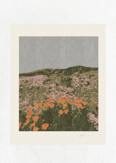 California Poppies, Art Prints Boho, Self Expression, Minimal Prints, Design Brochure, Poppy Print, Original Art Prints, California Poppy, Charleston South Carolina