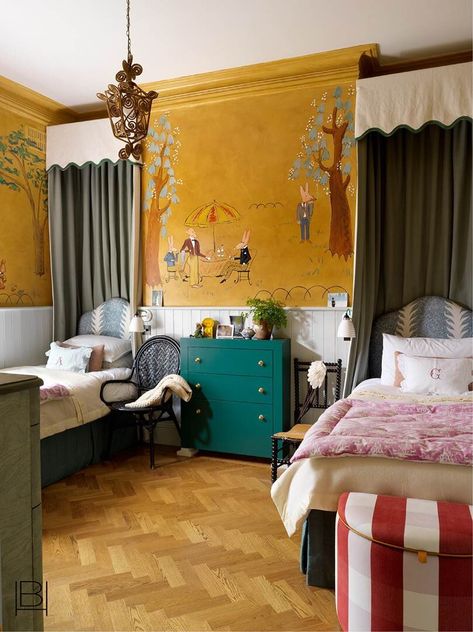 Beata Heuman, London Townhouse, Maximalism, Eclectic Interior, Interior Design Companies, Architectural Digest, Creative Home, Soft Furnishings, Girls Bedroom