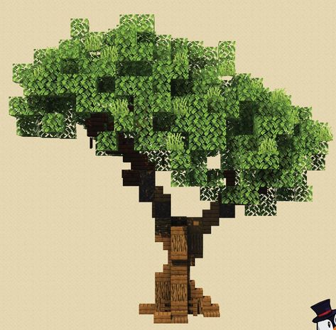 Minecraft Oak Tree Design, Mc Custom Tree, Large Custom Tree Minecraft, Dark Oak Tree Minecraft, Minecraft Wall Light Ideas, Minecraft Foliage, Tree Design Minecraft, Minecraft Small Tree, Minecraft Oak Tree