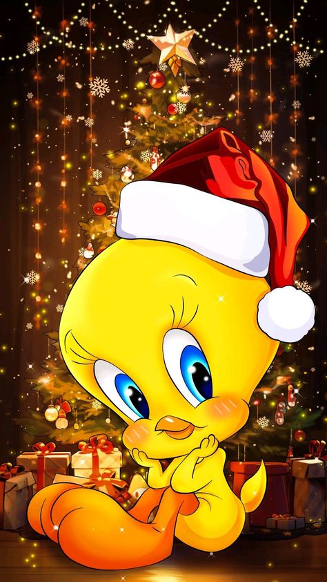 Tweety Bird Drawing, Tinkerbell Wallpaper, Christmas Wallpaper Iphone, Minnie Mouse Stickers, Disney Merry Christmas, Looney Tunes Wallpaper, Christmas Wallpaper Iphone Cute, Iphone Quotes, Christmas Drawings