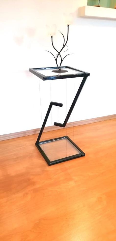 Tensegrity Table Diy, Tensegrity Furniture, Tensegrity Table, Infinity Table, Steel Furniture Design, Floating Table, Coffee Table Black, Metal Furniture Design, Metal Works