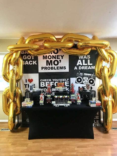 All Things 90’s Birthday Party Ideas | Photo 3 of 25 90s Theme Party Decorations, 90s Hip Hop Party, Hip Hop Birthday Party, 90s Party Ideas, 90s Party Decorations, 21st Birthday Ideas, Hip Hop Birthday, 90s Theme Party, Adult Party Themes