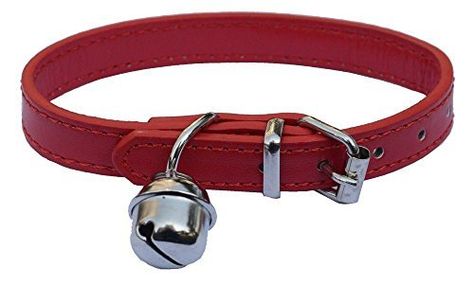 Red Leather Pet collars for CatsBaby Puppy DogAdjustable 8105 Kitten Collar with Bell -- Check this awesome product by going to the link at the image.(This is an Amazon affiliate link and I receive a commission for the sales) Baby Puppy, Collar With Bell, Kitten Collar, Cat Training Pads, Cat Dander, Kitten Collars, Cat Food Storage, Dog Shower, Dog Diapers