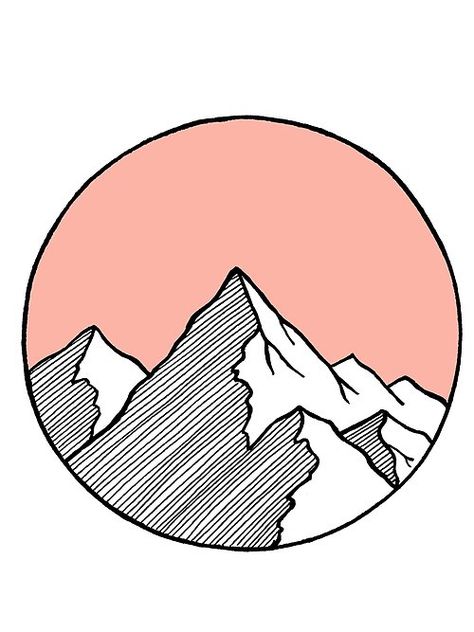 "Mountains Sketch" by smalltownnc | Redbubble Mountains Sketch, Easy Pencil Drawings, Mountain Sketch, Arte Doodle, Mountain Drawing, Circle Drawing, Art Sketches Doodles, 타이포그래피 포스터 디자인, Art Sketches Pencil