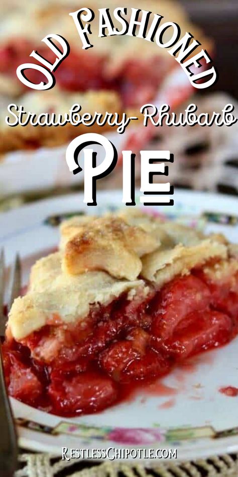 Strawberry Rubato Pie, Rubbard Pie Recipe, Strawberry Rhubarb Pie With Frozen Fruit, Rhubarb Strawberry Pie Recipes, Rhubarb Strawberry Recipes, Strawberry Rubarb Pie, Rubarb Pie, Best Strawberry Rhubarb Pie, Rhubarb Strawberry Pie