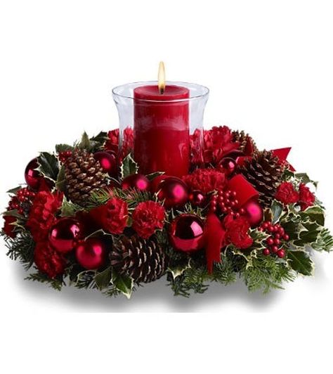 Christmas wedding centerpieces