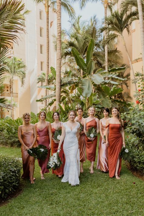 Candid Bridal Party Beach Photos in Mexico | Puerto Vallarta Elopement Photographer. This bridal party color palette was perfect for this coastal beach wedding in Puerto Vallarta! Find candid bridal party photo ideas in Mexico, beach wedding photo ideas for bridal party, candid bridal party pose inspiration, and bridal party group photos in Mexico. Book Dacia at eagerheartsphotography.com for your destination wedding or elopement in Puerto Vallarta. Destination Wedding Bridal Party Gifts, Tropical Wedding Color Palette, Bridal Party Beach, Mexico Puerto Vallarta, Bridal Parties Colors, Puerto Vallarta Wedding, Bridal Party Poses, Bridal Party Hair, Beach Wedding Colors