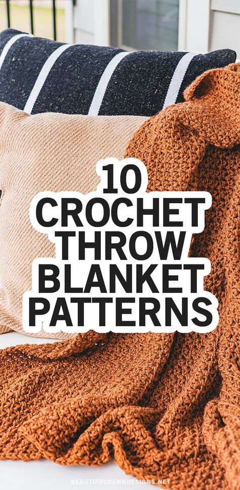 These free crochet throw blanket patterns are so gorgeous, you're going to love them. I find that crochet blanket patterns are the perfect project for when you're looking for a stress-free project. OLD FASHIONED THROW BLANKET. Sewrella does it once again with a beautiful crochet pattern. This old fashioned throw blanket is so simple and fun to make. The pattern includes a video tutorial featuring the mini bean stitch. Afghan Crochet Patterns Easy, Modern Haken, Crochet Blanket Stitch Pattern, Crochet Blanket Tutorial, Modern Crochet Blanket, Crochet Throw Pattern, Throw Blanket Pattern, Crochet Blanket Pattern Easy, Crochet Afghan Patterns Free