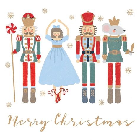 Boxed Holiday Cards, Nutcracker Decor, Charity Christmas Cards, Holiday Messages, The Nutcracker, 자수 디자인, Nutcracker Christmas, Christmas Illustration, Christmas Tag