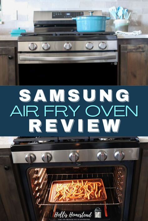 Looking for a kitchen appliance that can do it all? Look no further than the Samsung air fry oven! With its powerful air frying technology, this oven allows you to enjoy all your favorite fried foods with a fraction of the oil. Plus, with its spacious interior and versatile cooking options, it's perfect for everything from quick weeknight dinners to elaborate holiday feasts. No more cooking in batches in this range you can cook enough for the whole family all at once. Easy Frozen Meals, Air Fry Oven, Samsung Oven, Homemade Pizza Rolls, Small Air Fryer, Air Fryer Review, Air Fryer Cooking Times, New Oven, Homemade French Fries