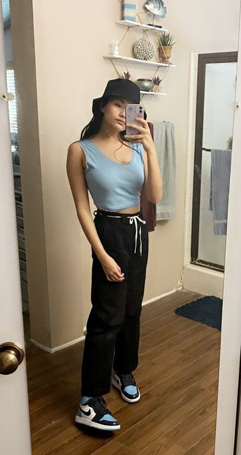 fit wit da dickies and shoelace belt ykyk and my jordan 1 blue chills 🤌 Jordan 1 Blue Chill, Shoelace Belt, Jordan 1 Blue, Belt Outfit, Outfit Women, Jordan 1, Fashion Inspo Outfits, Shoe Laces, Favorite Outfit