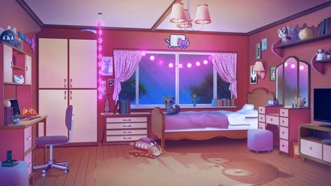 Gacha Backgrounds Bedroom, Backgrounds Bedroom, Anime Bedroom Ideas, School Floor, Anime House, Gacha Backgrounds, Episode Interactive Backgrounds, Bedroom Drawing, Episode Backgrounds