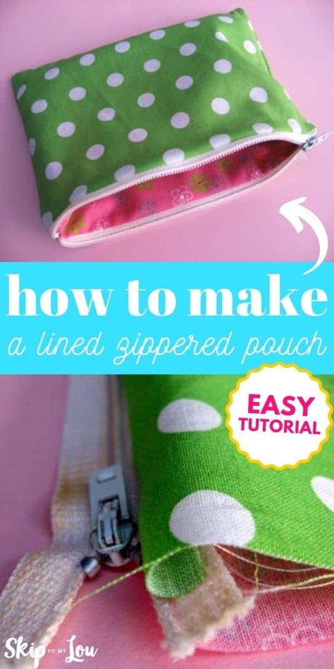 Easy Zipper Pouch Tutorial, Zippered Pouch Tutorial, Zip Pouch Tutorial, Easy Zipper Pouch, Diy Pouch No Zipper, Sewing Area, Zipper Tutorial, Stuff Toys, Pouch Diy