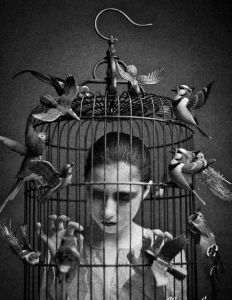 Birds/birdcage Theme Tattoo, Photographie Portrait Inspiration, Arte Obscura, Personality Disorder, Bukowski, Living Life, Pics Art, Surreal Art, Life Skills