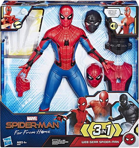 Amazon.com: Spider-Man Deluxe Feature Action Figure: Toys & Games Avengers Alliance, Superhero Toys, Arm Accessories, Spider Man Far From Home, Spiderman Movie, Far From Home, Spiderman Birthday, Male Figure, Marvel Legends