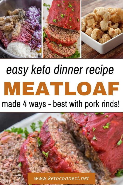 Keto Pork Rinds, Pork Rind Recipes, Low Carb Comfort Food, Keto Meatloaf, Low Carb Ketchup, Low Carb Meatloaf, Health Lunch, Cauliflower Mash, Low Carb Sauces