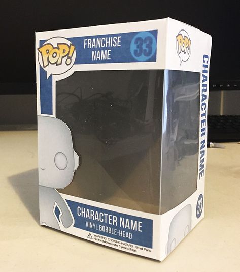 How To Make and Assemble Your Own Custom A4 Pop Box | Pop Vinyl FAQ Funko Pop Box Template Free, Funko Pop Template, Funko Pop Birthday Party Ideas, Funko Pop Box Template, Diy Funko Pop, Papercraft Box, Funko Box, Pop Drawing, Funko Pop Box